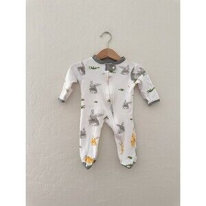 Burt's Bees Baby Organic Footed Pajamas Outfit Bunnies Rabbits Newborn NB Easter